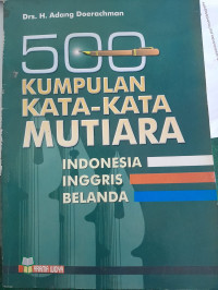 Image of Kumpulan Kata-kata Mutiara Indonesia-Inggris-Belanda