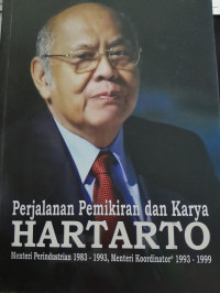 Image of Perjalanan Pemikiran dan Karya Hartarto Sastrosoenarto