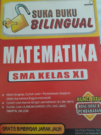 Image of Suka Buku Bilingual Matematika SMA Kelas XI